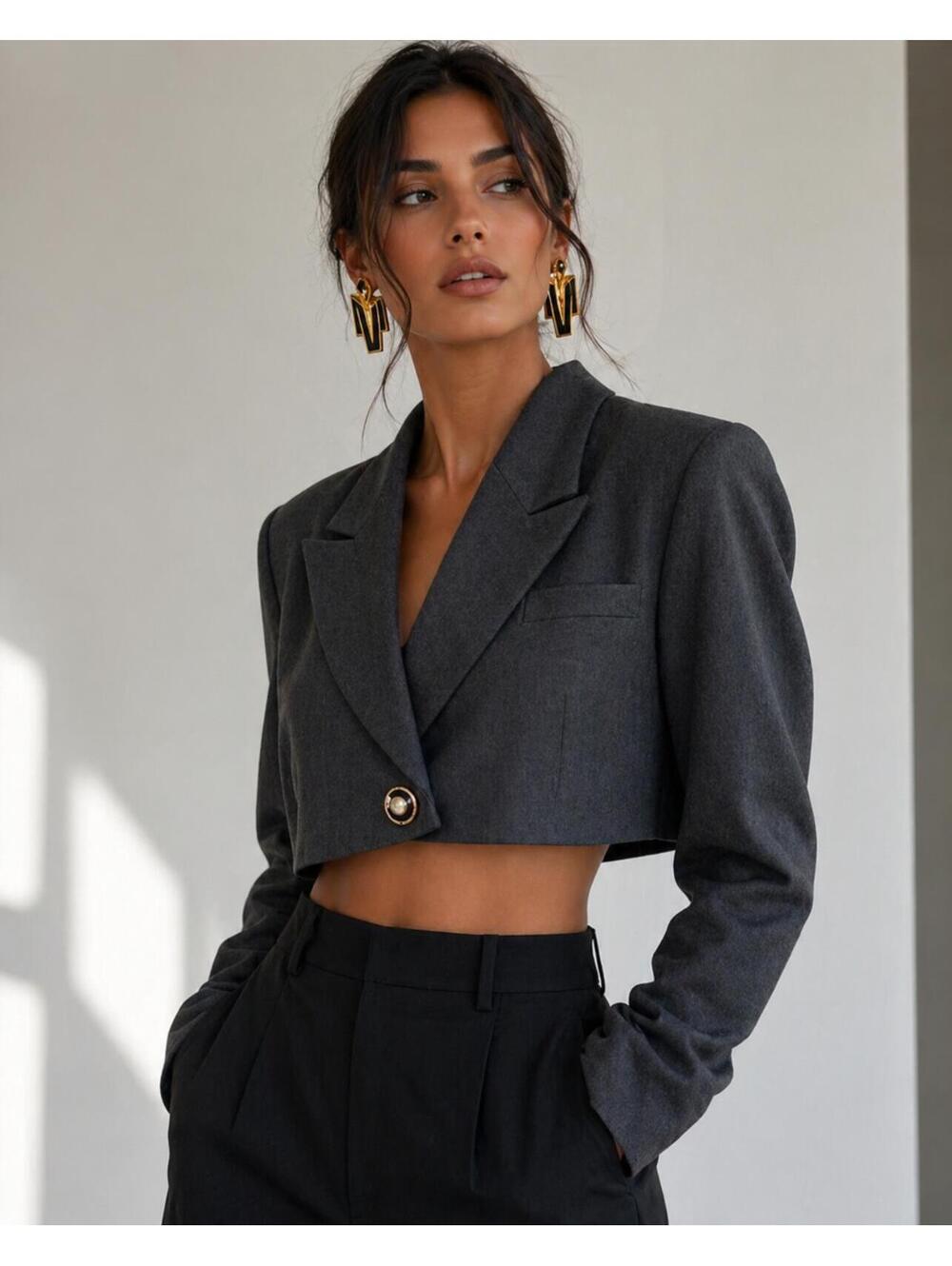 Vintage Upcycled Cropped Blazer LilyLilyL X Ninoi Cerruti